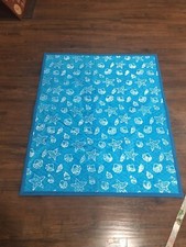 BABY QUILT HANDMADE 43X36 SEASHELLS/STARFISH NEW