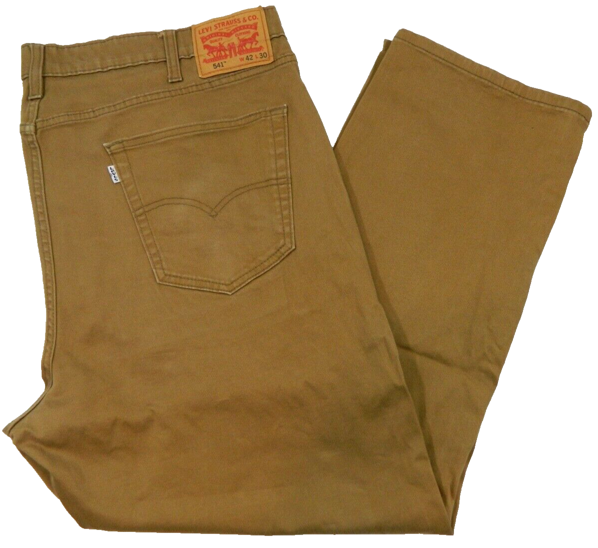 Levi's 541 Athletic Fit Denim Brown Gold Jeans Tag 42x30 measured Size