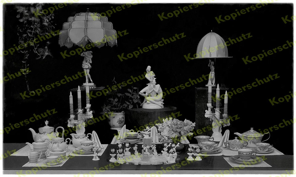 Foto Rosenthal Porzellan Figuren Micky Maus Comic Art Deco Design München 1931 - Bild 1 von 1