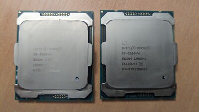 Intel Xeon E5-2660 v4 2.00GHz CPUs | Matching Pair | 28 Cores Total LGA2011-3