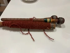 3 Vintage Wood Quills Bobbins Spools Spindles Wooden from an Industrial Mill 10"