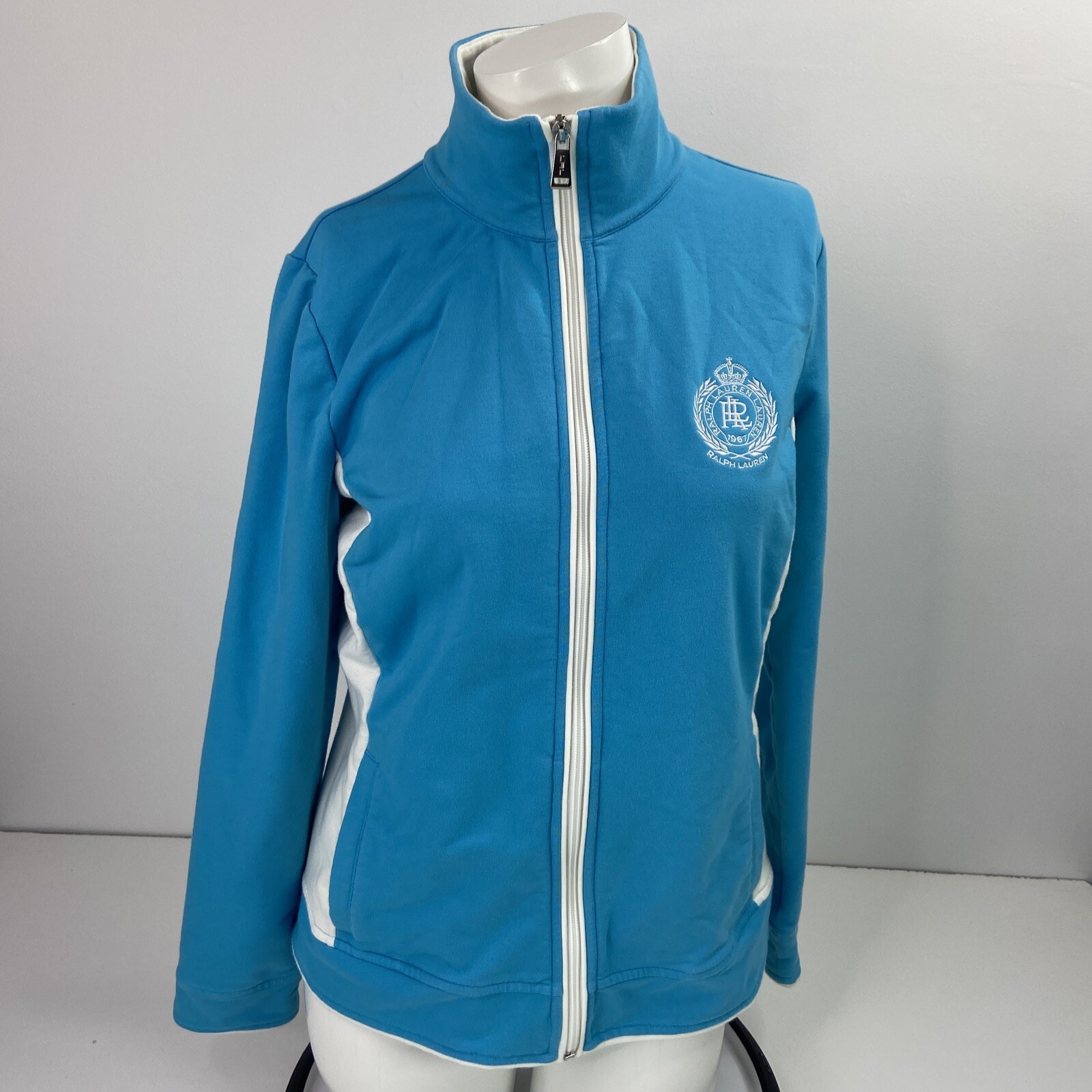 Vintage Ralph Lauren Women’s Blue Track Jacket Size M Full Zip eBay
