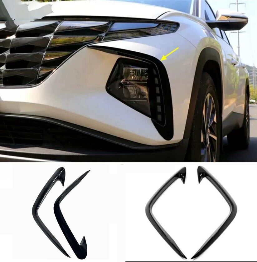 Gloss Black Fog Light Cover for 2025 Hyundai Tucson Auto Accessories