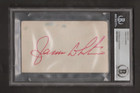 James Whitmore d.2009 Signed Autograph 3x5 Shawshank Bas Authenticated & Slabbed