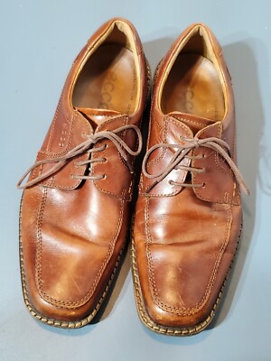 ECCO Men\'s Brown Leather Lace Up Oxford Shoes Shock Point 10 Comfort Shoes ECCO Shoes Mens 47 US 13 Brown Leather Casual Shoes Shock  main image 4