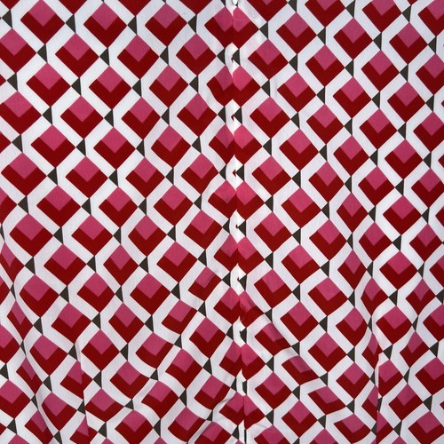 SMALL OLD NAVY RED WHITE PINK GEOMETRIC PRINT SHEATH DRESS LINED EVENT - Picture 8 of 11
