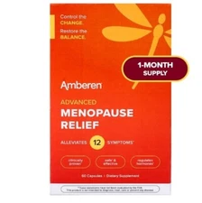 Amberen: Safe Multi-Symptom Menopause Relief, Clinically Shown, 30 Day Supply