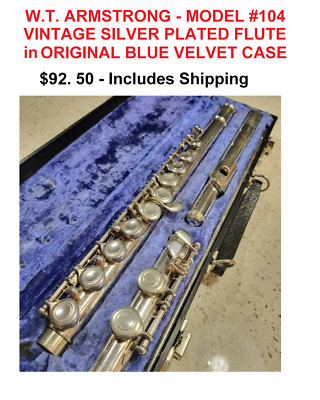 Armstrong Model 104 Vintage Flute w/Original Blue Velvet Hard Case ...