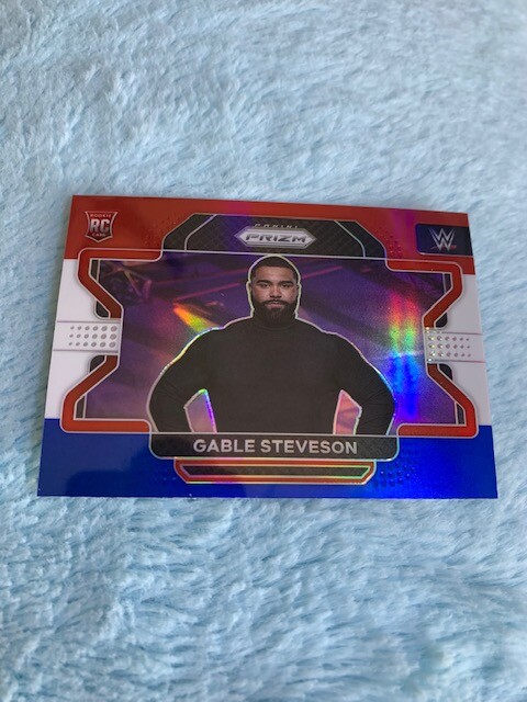 Gable Steveson 2022 Panini Prizm WWE Raw Rookie RC Red White Blue Prizm SP NM+