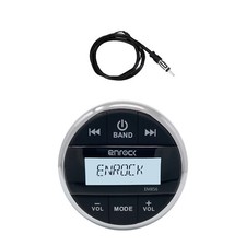 Enrock Marine Wireless Gauge Style Digital Media Receiver with 22" Radio Antenna