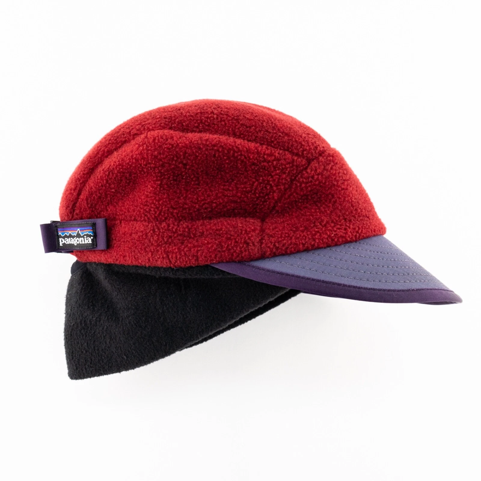 Patagonia Vintage 90s Mens Medium Synchilla Fleece Duckbill Winter Hat Made USA