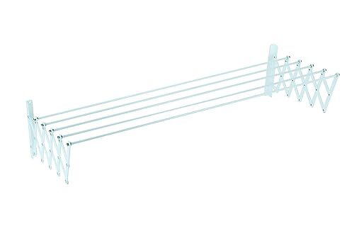 Sauvic Stendibiancheria, Estensibile, plastificato Bianco, 90 cm. (k1S)