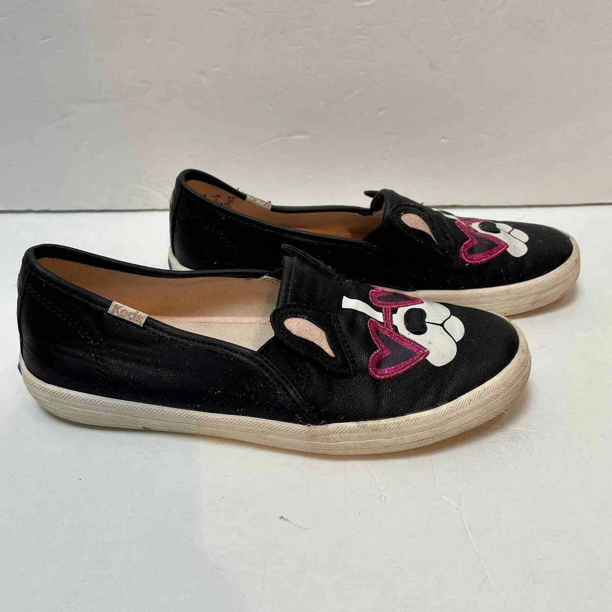 Keds for Kate Spade Shoes Kids Size 3M Dog in Sunglasses Glitter Slip On Casual