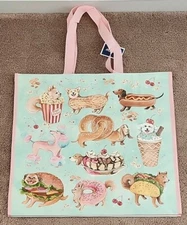 New Marshalls Cute Dogs As Fancy Snacks - Large Reusable Shopping Tote Eco Bag