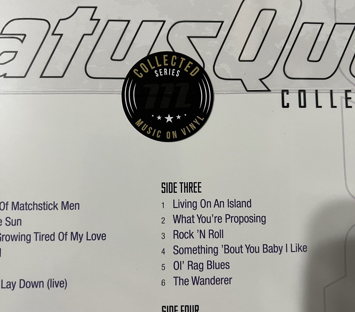 STATUS QUO - COLLECTED - 2 LP WHITE VINYL RECORDS NEW SEALED