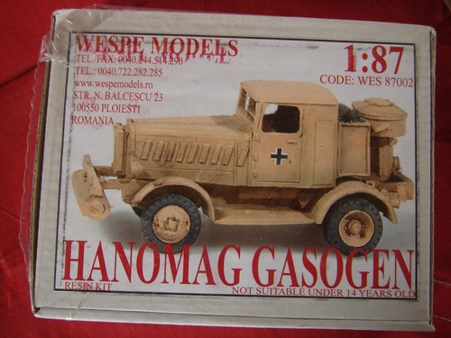 WESPE MODELS HO HANOMAG GASOGEN TRAIN ELECTRIQUE 87002 neuf boite 1/87 - Afbeelding 1 van 1