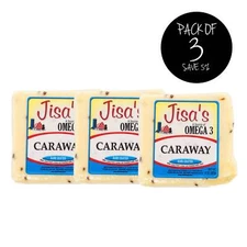 Caraway Cheese Block | Pack of 3 | 8 oz | Jisa's Farmstead Cheese