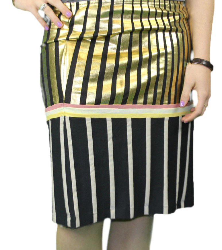 CUSTO BARCELONA Women's Nai Sun Fx Striped Pencil Skirt