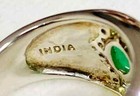 HSN Colleen Lopez Sterling Silver Sakota Emerald & White Zircon Band Ring 6 — photo 9