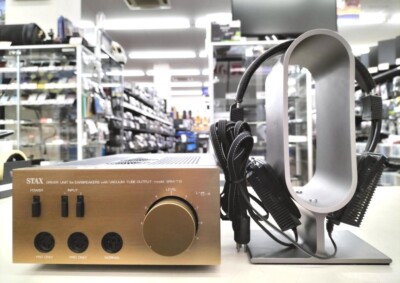 STAX SRM-T1S/SR-80 PRO Headphone amplifier & headphones AC100V