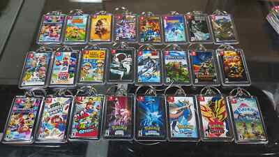Nintendo Switch Game Art Video Game Keychain | Chain | Pendent (Front & Back)