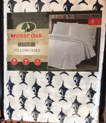 Mossy Oak 2 Pack Standard Pillowcases 20X30  SWORDFISH New