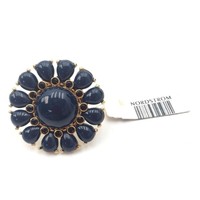 Kate Spade York Navy/black/gold Oversized Flower Ring 6.5 $78 on sale Kate Spade York Navy/black/gold Oversized Flower Ring 6.5 $78 on sale