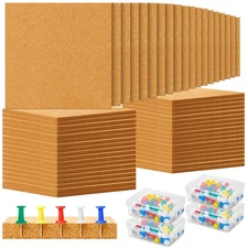Cork Board Tiles 12 x 12 in 0.5 in Thick Square Bulletin Boards Cork Tiles Bu...