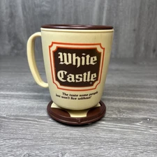 Vintage White Castle Restaurant Travel Sipper Coffee Mug 12 Oz.  Whirley Promo