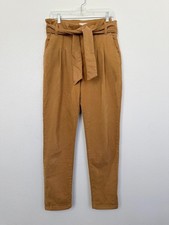 Sezane Austin Paperbag Trouser Pants Caramel Tan Brown City Women's FR 38 US 6