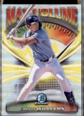 2025 Bowman Chrome Max Volume Carson Williams Tampa Bay Rays MV 5