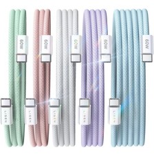 LISEN USB C Cable, 5-Pack 3.3 3.3 6.6 6.6 10FT, Multicolored