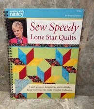 Sewing With Nancy Book and DVD Dew Speedy Lone Star Quilts