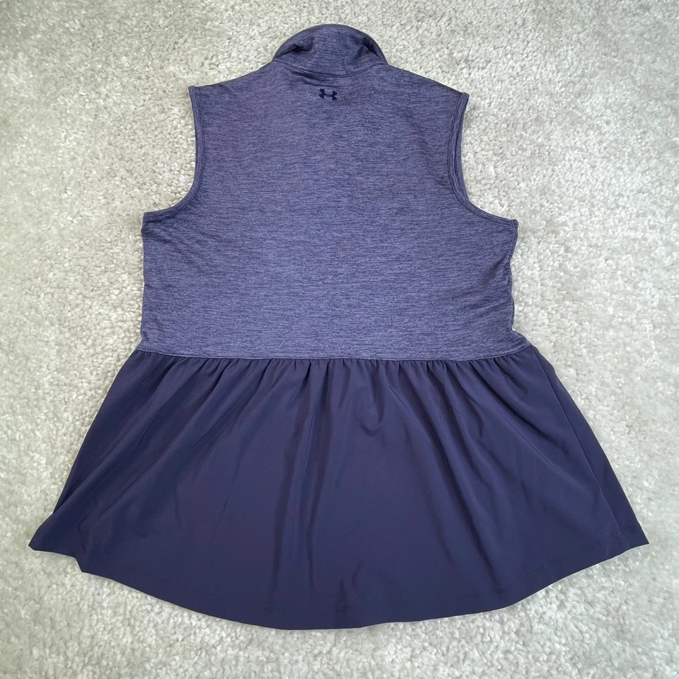 Under Armour Sleeveless Golf Polo Shirt Purple Womens Large - Image 2 of 4