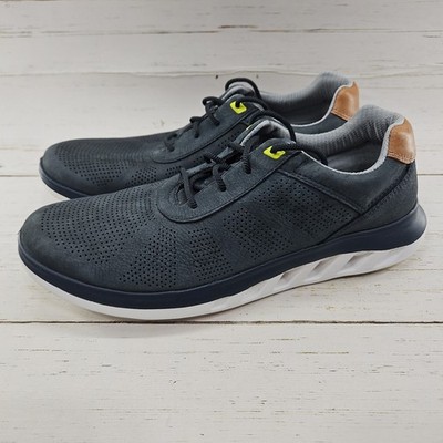 Johnston & Murphy Activate U-Throat Blue Performance Nubuck Shoes Mens 11