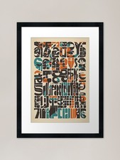 Typography /1 Framed Art Print Framed Wall Art Poster Canvas Print Picture