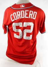 2018 Washington Nationals Jimmy Cordero #52 Game Used Red Jersey ASG & ST P46 3