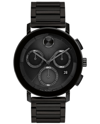 New Movado Bold Evolution Quartz Chronograph Black Dial Men's Watch 3601099