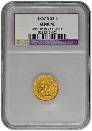 1867-S Liberty Quarter Eagle — photo from the most recent tracked eBay sale