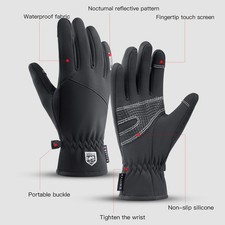 Winter Thermal Warm Gloves Touchscreen Waterproof Windproof Anti-slip Gloves