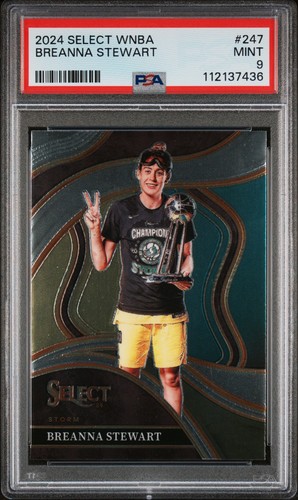 2024 PANINI SELECT WNBA #247 BREANNA STEWART COURTSIDE LIBERTY PSA 9 POP 1