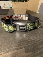 EUC Avengers XL Hulk Thor..Buckle Down Seatbelt Marvel Comics 1.5   Dog Collar