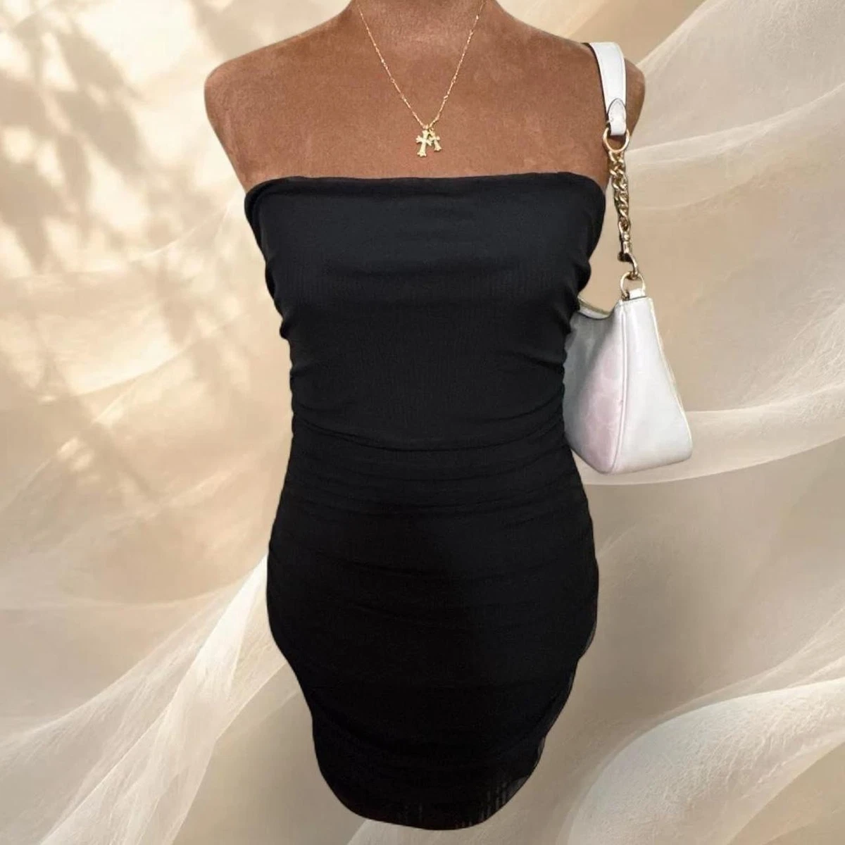 cotton spandex tube dress Women's Dress Tube Black by SPRWMN, L / Black