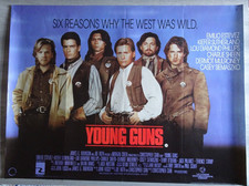Young Guns Quad poster Emilio Estevez Sheen  Kiefer Sutherland  Philips
