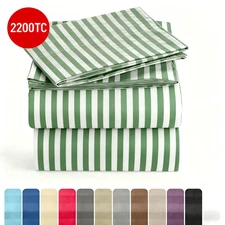 4 Piece Premium Bed Sheet Set Deep Pockets 2200TC Soft Luxurious Bedding Sheets