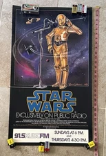 Original 1981 STAR WARS 91.5 KUSC Public Radio Poster Rolled Vintage Authentic