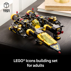 LEGO Icons Blacktron Renegade 10355 1151pc Spaceship Building Set Adults 18+