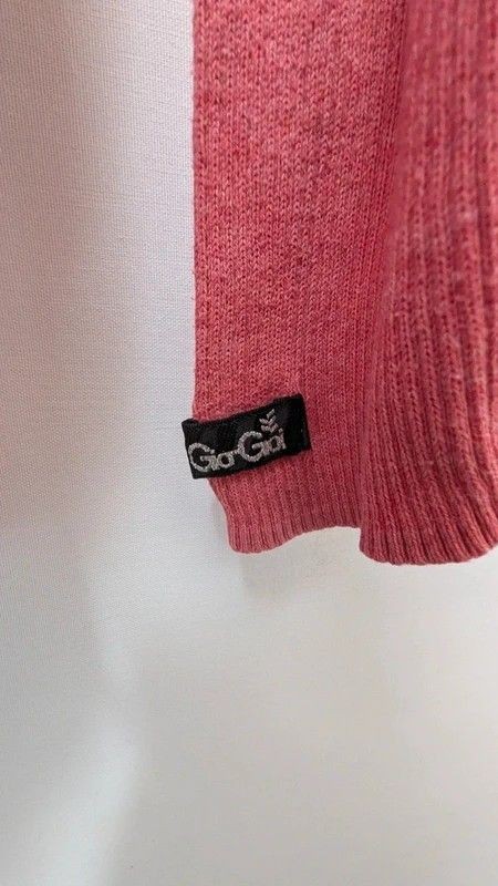 Gio-Goi Pink 100% Cotton V-Neck Longline Jumper Size Large image 2