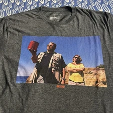 The Big Lebowski The Dude Movie T Shirt Gray Mens Size Large Funny Humor Tee