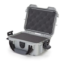 Waterproof Hard Case with Foam Insert 9.1" x 6.8" x 3.8" - Silver Storage